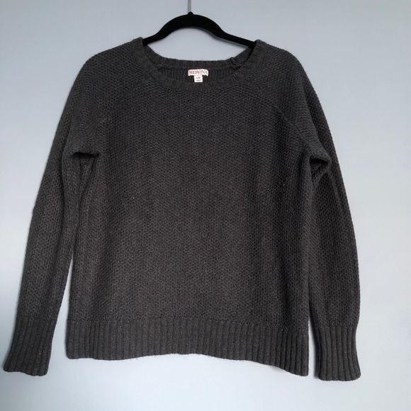 dark grey knit sweater